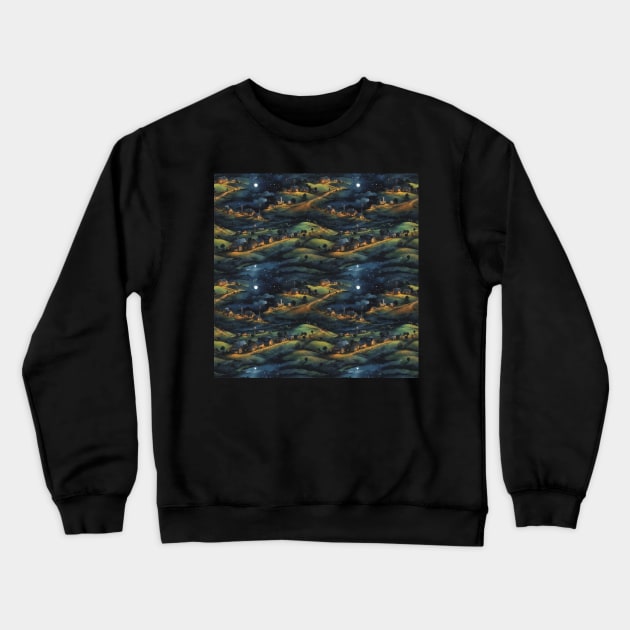 Night on the Farm Crewneck Sweatshirt by ginkelmier@gmail.com